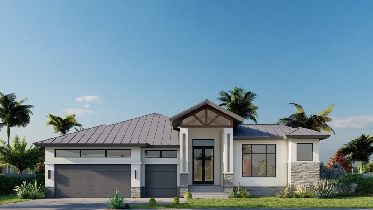 Egret front elevation rendering