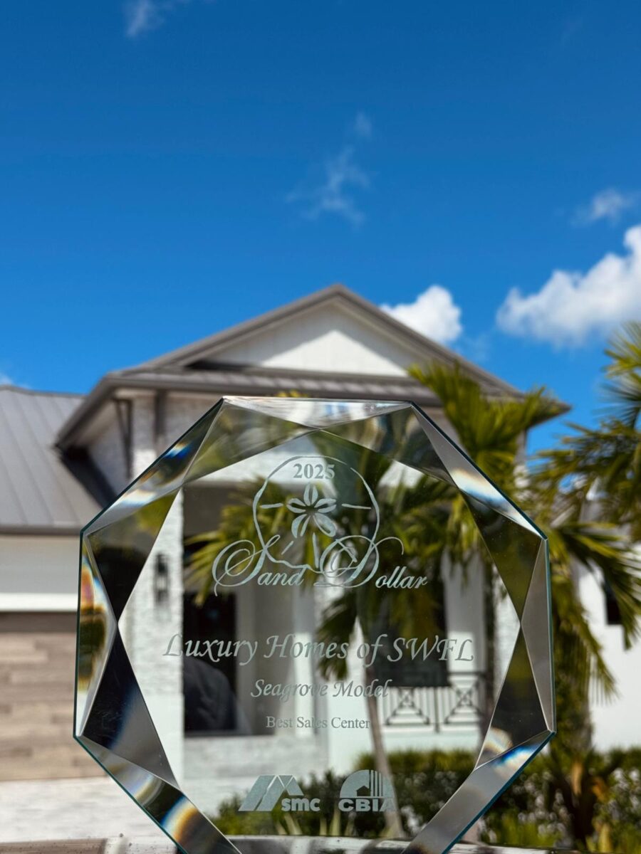 Luxury Homes of SWFL Wins 2025 Sand Dollar Award for Best Sales Center