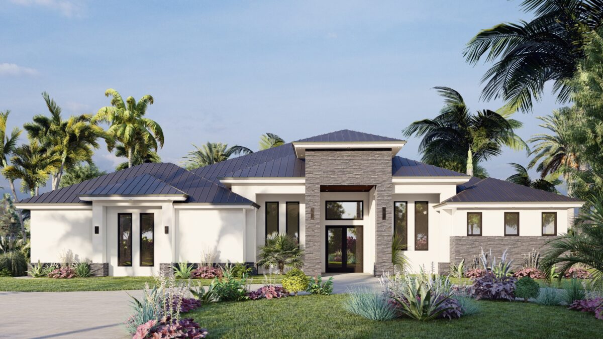 Sable Palm front elevation rendering